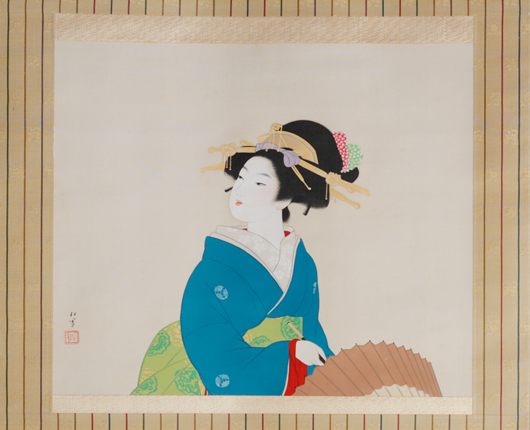 上村松園「晴れ間」